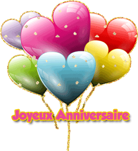 Gif animé joyeux anniversaire ballons